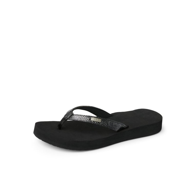 Reef Star Cushion Sassy Womens Flip Flop, Ultra Soft Cushion Footbed, Arch Support, Black/Silver, 9 - Image 1